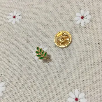 10buc Francmason Pin Rever Akasha Frunze de Cadou pentru Colegii de Smalț Verde Pini Insigna Broșe Crenguta de Salcam Masonice regalia Metal Craft