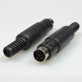 10buc/lot 5 Pin MINI DIN Male Plug Cablu Conector W/ Mâner de Plastic DIN Mufă Mini 5 Pin Wire Converter pentru Tastatură/Mouse-ul DIY