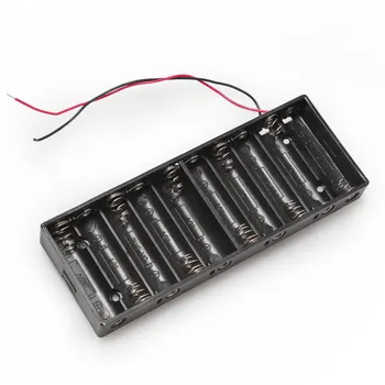 10BUC/lot Baterie Carcasa din Plastic 10*AA Corpul Power Bank DIY De Partea de Plastic Transparent Cutie Cu cablu Pentru Baterie AA