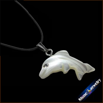 10BUC Sculptate Delfin Naturale de Aur / Argint Placare cu Coajă Farmecul Colier Femei Pandantive Bijuterii DIY Face Margele 2016 Nou Collier