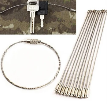 10BUC Sârmă din Oțel Inoxidabil Breloc Blocare cu Șurub Cablu Rope Auto brelocuri brelocuri Cablu de Drumeții în aer liber Brelocuri en-Gros