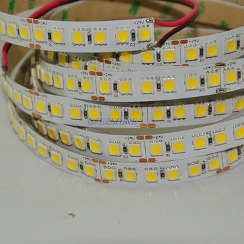 10M/lot 5050 LED-uri Luminoase Benzi White120leds/M un Singur Rând 12MM PCB 600leds/5M/Rola 24V Coarda Lumina alb Cald Benzi Flexibile LED