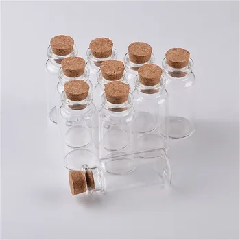 10ml 5ml 15ml Mini-Flacon de Sticlă cu Dopuri de Borcane Goale Flacon pentru Ceai de Sofran Alimente Dulci Sticle Cadou Cadou de Nunta Borcane 24buc