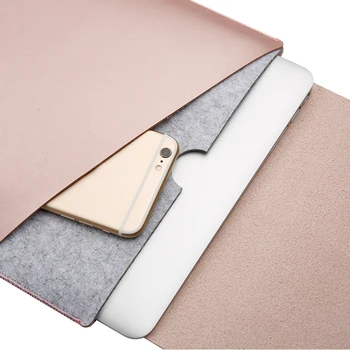 11.6 12 13.3 15.4 inch Notebook sleeve cazul strat Dublu de piele geanta de Laptop capac pentru retina macbook air pro 11 12 13 15 SY018