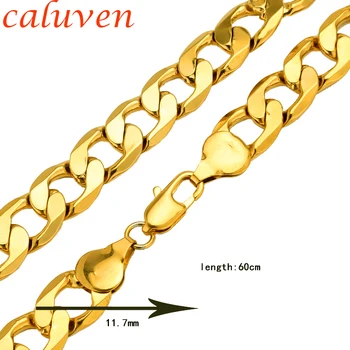 11mm Culoare de Aur Cubanez Lanț de Link-ul Pentru Bărbați/Femei, Bijuterii en-Gros Nou la Modă Lung/Cravată Colier