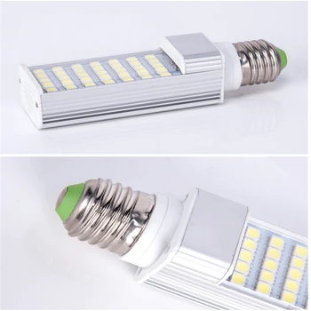12W 60PCS 5050 LED E27/G24 12V/24V/36V 85-265Vac de porumb led lampă ,100LM/W 164mm Orizontală lampa pentru birou ,de perete de lumină, lampă de pandantiv