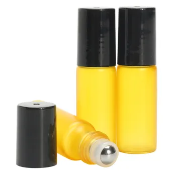 15buc 5ml de Culoare Amestecat cu Bilă de Sticlă Mică De Parfum Uleiuri Esențiale Aromoterapie Parfumuri Balsamuri de Buze Rola Pe Sticle