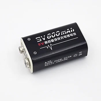 16 pachet de 600mAh Li-ion 9 V Baterii Reîncărcabile Pentru detectoare de Fum, Microfoane Wireless transport gratuit