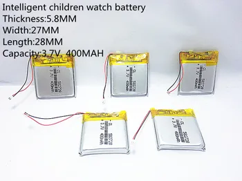 1buc 3.7 V 400mAh baterie Reîncărcabilă li-Polimer Baterie Li-ion Pentru Q50 G700S K92 G36 Y3 Copii ceasuri inteligente mp3 582728 602828