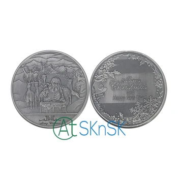 1buc 4 modele la alegere Crăciun Fericit monede de colectie monede Comemorative de argint medalii de Moș Crăciun monede suvenir