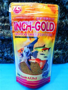 1BUC 80G Inch-Aur Pelete de Pește Tropical Alimente Speciale Color Enhancer Adăugat Comida De Peixe(Vitamina a,C,D. E)
