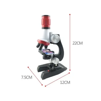 1buc Design Microscop 100X 400X 1200X Iluminate Microscop Biologic Monocular Pentru Educația Copiilor Jucărie Instrument