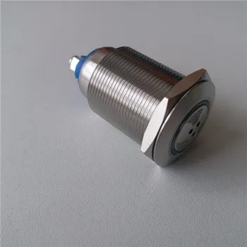 1buc Intermitentă buzzer 16mm/19m/22mm metal, puls, rezistent la apa ulei bandă roșie lampă cu LED-uri intermitente buzzer 19-EM șurub picioare 12V/24V