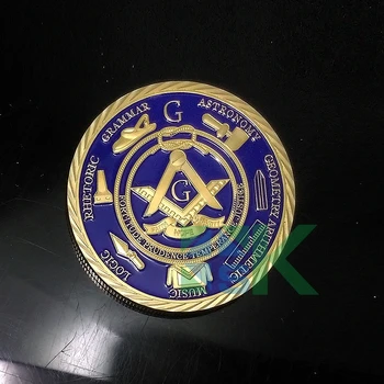 1buc Placat cu Aur Masonice Fraternitate a Omului Comemorative Provocare Colecție de Monede 40*3mm Arta de Colectie cadou picătură de transport maritim