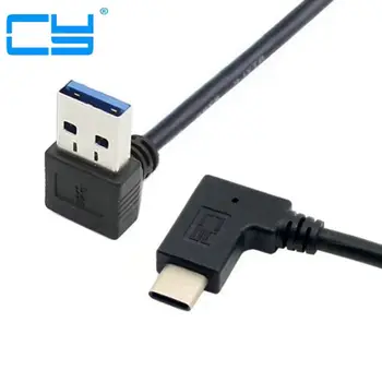 1FT Unghi TYPE-C Reversibil USB 3.1 USB-C, înclinată la un Unghi de 90 de Grade Stanga Dreapta Sus Jos în Unghi USB 3.0 tip a, tată, Cablu de Date 30CM