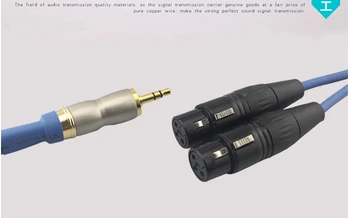 1m 2m 3m # Microfon 3Pin Dual XLR de sex Feminin la TRS 3.5 mm tata-Jack Microfon Cablu difuzor pentru camera video digitală de înregistrare audio vorbitor