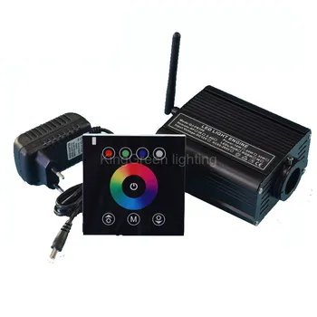1X DC12V RGBW LED 16W fibra optica lumina motor driver cu 2.4 G wireless, comutator de perete touch controller transport gratuit