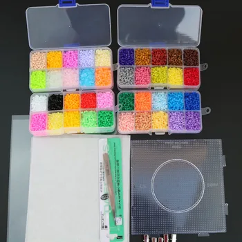 2.6 mm EVA Hama Margele DIY Mini Perler Margele conține Pegboard Tangram Puzzle Cu Instrumente, Margele Hama Puzzle, Jucarii Copii, Brinquedos