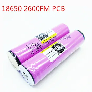 2 BUC LiitoKala para Forsamsung 18650 bateria originalmente icr18650-26fm 3.7 V 2600 mah bateria recarregavel para lanterna