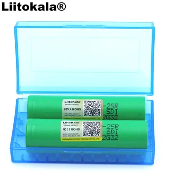 2 BUC Liitokala Pentru Samsung Nou 18650 2500mAh baterie INR1865025R 3.6 V de descărcare de gestiune 20A baterii Reincarcabile + cutie de Depozitare