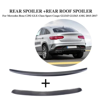2 BUC/Set Fibra de Carbon Portbagajul din Spate Buza Aripii Acoperiș Spoiler pentru Mercedes-Benz C292 GLE-Class Sport GLE43 GLE63 AMG GLE350-2017