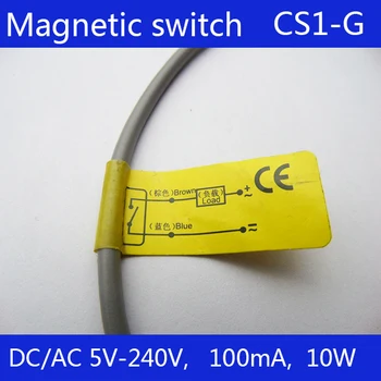 2 buc Transport Gratuit CS1-G LED Roșu Cilindru Pneumatic Senzor Magnetic Comutator Reed ,AC DC 5V - 240V