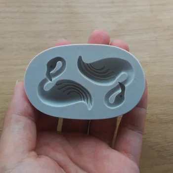 2 Gaura Flamingo în Formă de Mucegai Silicon Decorare Tort Fondant cookie-uri de instrumente 3D Silicon Mucegai Gumpaste Bomboane SQ17156