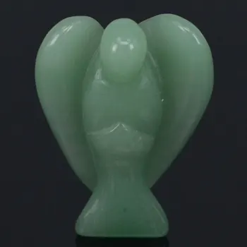 2 Inch Naturale Aventurin Verde Pietre Sculptură Înger Norocos Meserii Piatra Figurina Chakra Vindecare Reiki Piatra