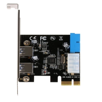 2 Porturi USB 3.0 pe Panoul Frontal cu Control Card Adaptor 4-Pini & 20 Pini de Brand Nou de Înaltă Calitate