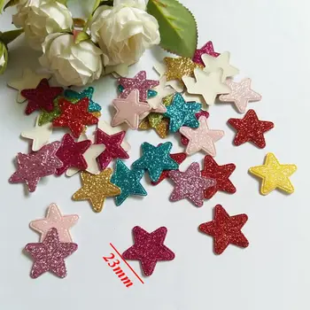 200pcs Colorate cu Sclipici de Stele patch-uri pentru ambarcațiunile de decorare 23mm căptușit florale simțit pentru livrările de Artizanat DIY pentru Ambarcațiunile de Decorare