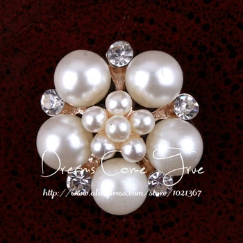 200pcs/lot 23MM 2Colors Moda Spate Plat Stras Butonul Pentru a Face Jewerly Decorative Perla Buton Pentru Îmbrăcăminte Accesorii