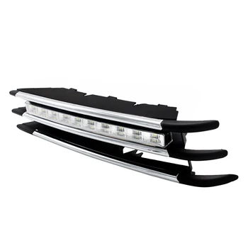 2011-2013 DRL LED Diurne Lumina Super-Luminos rezistent la apa 12v DC pentru VW Volkswagen Touareg cu Semnalizare Lumina Estompat