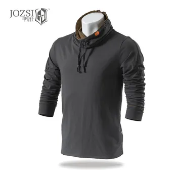 2016 JOZSI Nou în aer liber de cauzalitate tricou Bumbac Plin cu maneca lunga pentru Barbati Activi Stil sport, camping, trekking T-Shirt