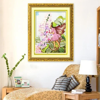 2016 nou diy panglica brodata de culoare cusatura brodate cu panglică model de broderie seturi camera de zi dormitor zână floare de desene animate