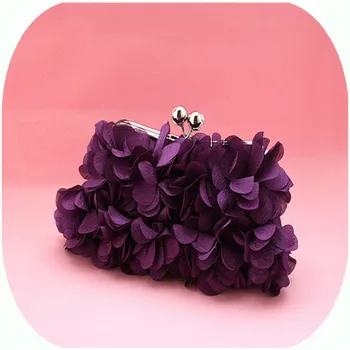 2016 Vânzare Fierbinte Femei Geanta de Seara de Banchet 3D Floare Mare Pungă,Sac de Mesager Bolsas Moda Elegent Satin de Matase genți de mână Clutch WY69