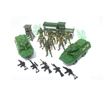 2017 al doilea RĂZBOI mondial, Soldat 9cm militar model kit 18pcs/set de jucării pentru copii din Plastic Accesorii Nisip masă Shooter Carul Model cadouri