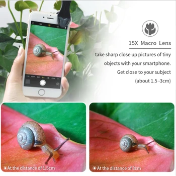2017 Apexel universal 15x super Macro lentile de aparat de Fotografiat Telefon Mobil Lentile pentru iPhone 6 6plus pentru Samsung Galaxy S7 s8 s7 edge plus