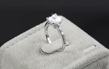 2017 Brand de Lux de Logodna AAAAA Cubic Zircon Inele Real argint 925 inel de nunta Bijuterii de mireasa pentru femei
