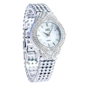 2017 Brand Nou G&D GLE&VDO Femei Ceasuri Argint Doamnelor Ceasuri Brățară Moda Casual Cuarț Ceasuri relogio feminino