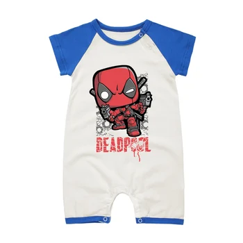 2017 Copii Deadpool Tipărite De Costume De Copil Nou-Născut Dintr-O Bucata Salopetă Copii Băieți Fete Îmbrăcăminte Summer Infant-Salopete
