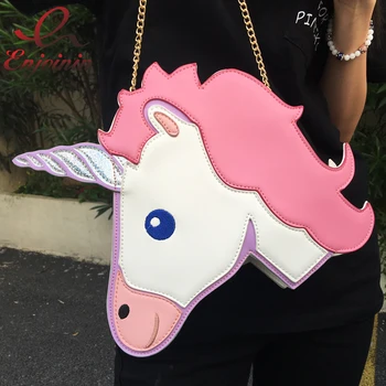 2017 Distractiv de personalitate de moda tendințele modei laser unicorn modelare mini lanț de umăr geanta doamnelor geantă de mână, saci de messenger pungă