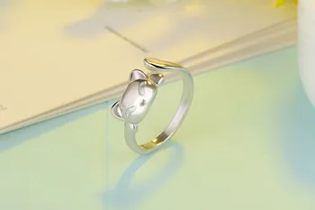 2017 fierbinte vinde moda drăguț pisica animal de sex feminin argint 925 doamnelor'finger petrecere inele bijuterii cadou en-gros