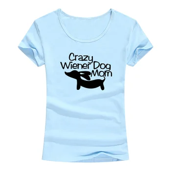 2017 Moda Nebun Wiener Dog Mama Harajuku Amuzante Imprimate T-Shirt Femei Haine Topuri & Tricouri Geek Streetwear T Shirt Pentru Femei