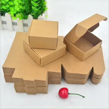 2017 Naturale hârtie Kraft cadou cutie de ambalaj,ambarcațiuni mici cutie de pliere hârtie kraft,maro săpun manual hârtie cutie de carton