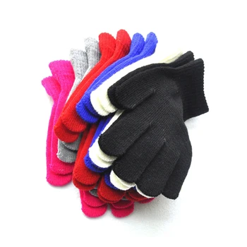 2017 New Sosire Mănuși de Iarnă pentru Femei Toamna Elegant Driver Mănuși Mănuși pentru Bărbați de Lână Tricotate Colorate Pline de Degete de Mănușă JS09