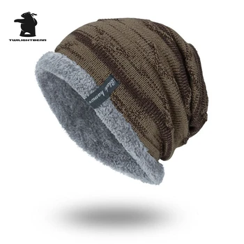 2017 Noi de Iarna Barbati Moda Pălărie de Lână Schi Căciuli Capace Tricotate Cald Beanie Capota pălării bărbați Gorros Invierno Cappelli CY6E59