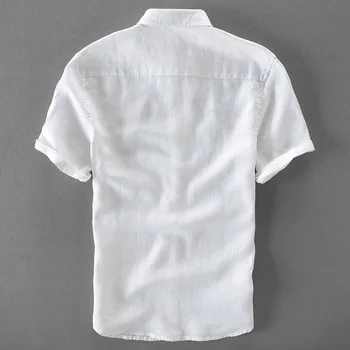 2017 Nou camasile de barbati broderie in camasi barbati maneca scurta alb tricou barbati summer casual brand de tricouri de sex masculin camisa 3XL