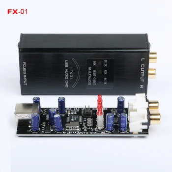2017 Noul FX-FX Audio-01 DAC USB placa de sunet audio decoder rata de eșantionare de afișare SA9023 PCM5102 24BIT 96K