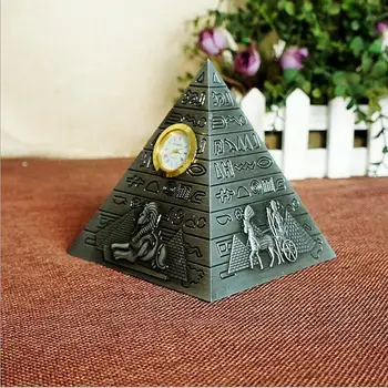 2017 nouă piramidă Egipteană miracol galvanizare lucra bine, suveniruri turistice piramida model de mobilier de acasă cu ceas