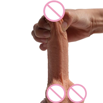 2017 Piele Moale de Silicon Big Realistic Dildo cu ventuza Dildo de Cauciuc Penisul Femei Masturbare Penis de jucarie pentru Adulti Jucarii Sexuale Pentru Femei.